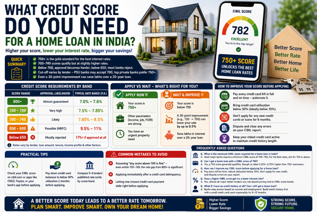What Credit Score do you need for a home loan