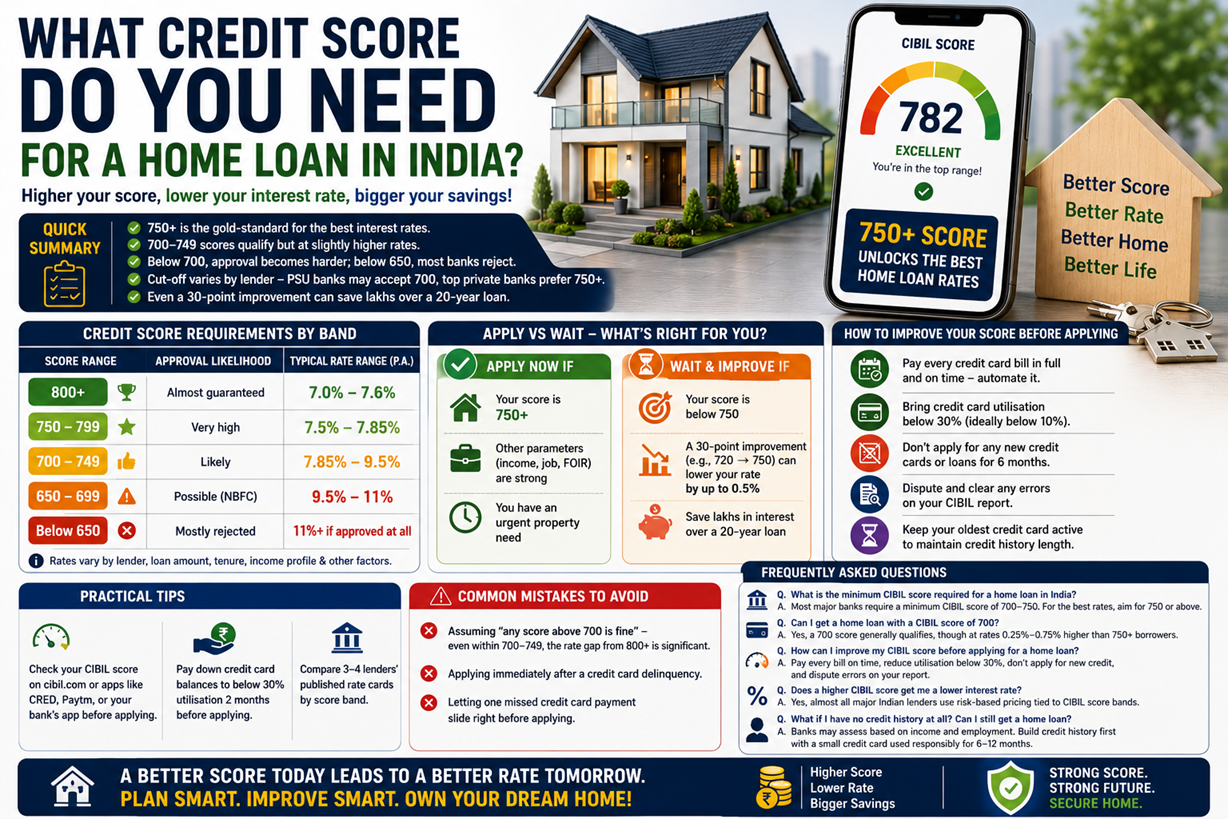 What Credit Score do you need for a home loan