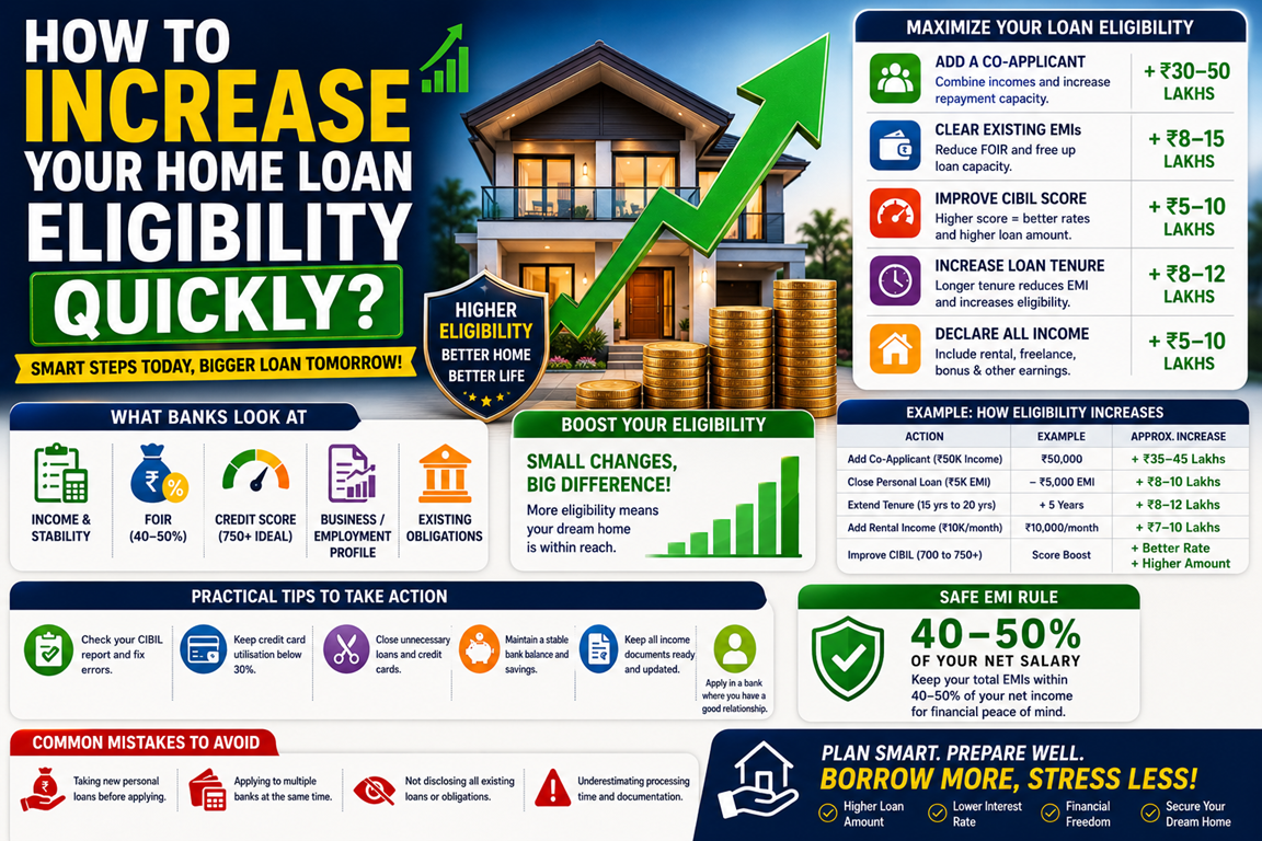 how to increase home loan eligibility quickly