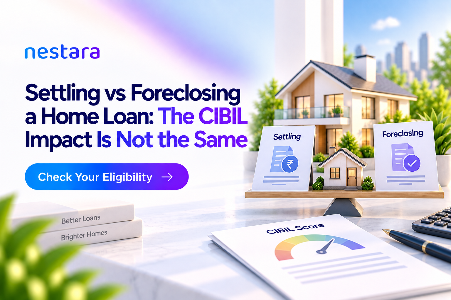 Home loan settlement vs foreclosure CIBIL impact