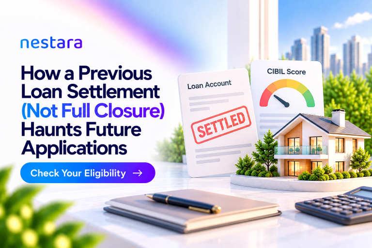 Borrower checking a settled loan status before applying for a home loan
