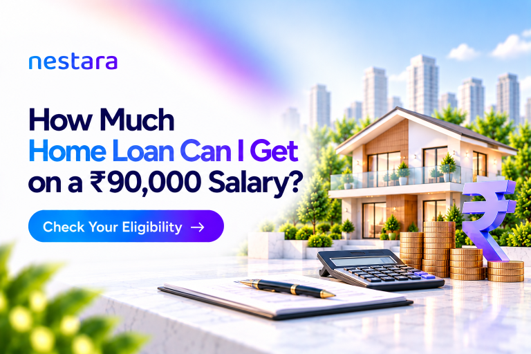 Home-loan eligibility and estimated borrowing capacity on a ₹90,000 monthly salary