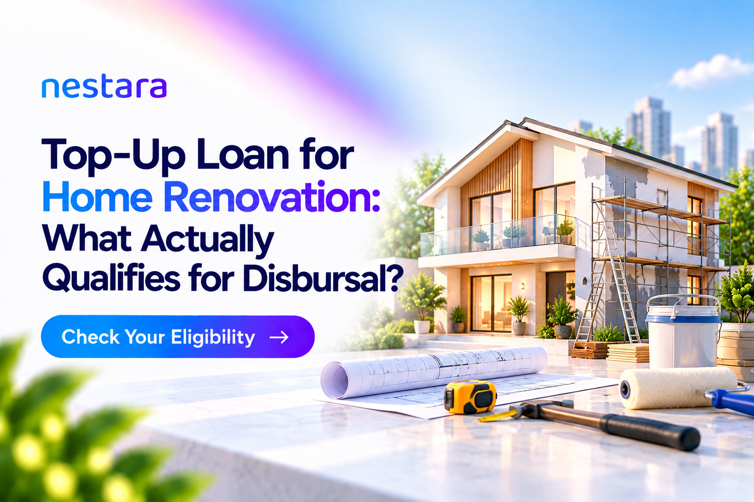 Home renovation funded through a top-up loan
